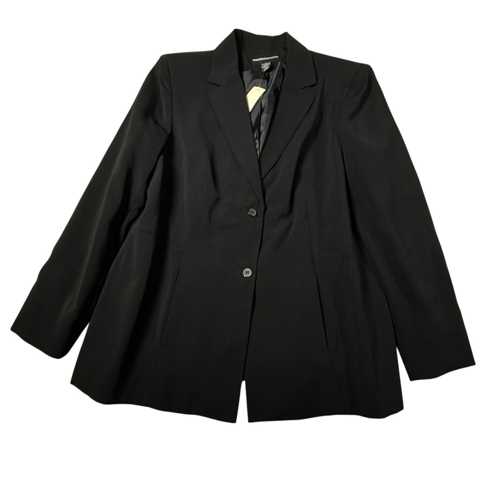 Norton McNaughton Size 16 100% Polyester Business Classic Black Blazer Lined